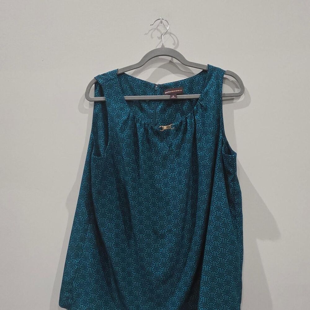 Dana-buchman Women's Blue and Green Blouse